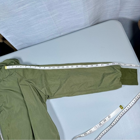 Caihongyu VINTAGE Men’s XL Moss Green Bomber Jacket Full Zip Lightweight - Picture 9 of 10